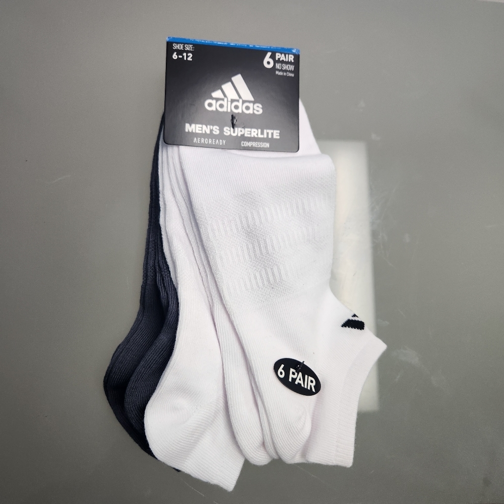 Adidas No Show Compression Socks Size 6-12